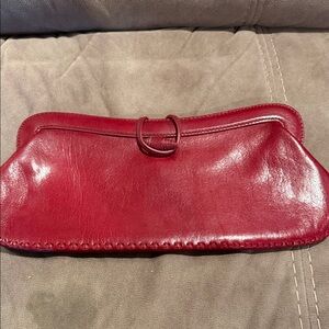 Women’s Maxx New York Elegant Red Leather Clutch